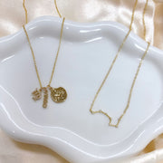 Taudrey Zodiac Charm Necklaces Flatlay