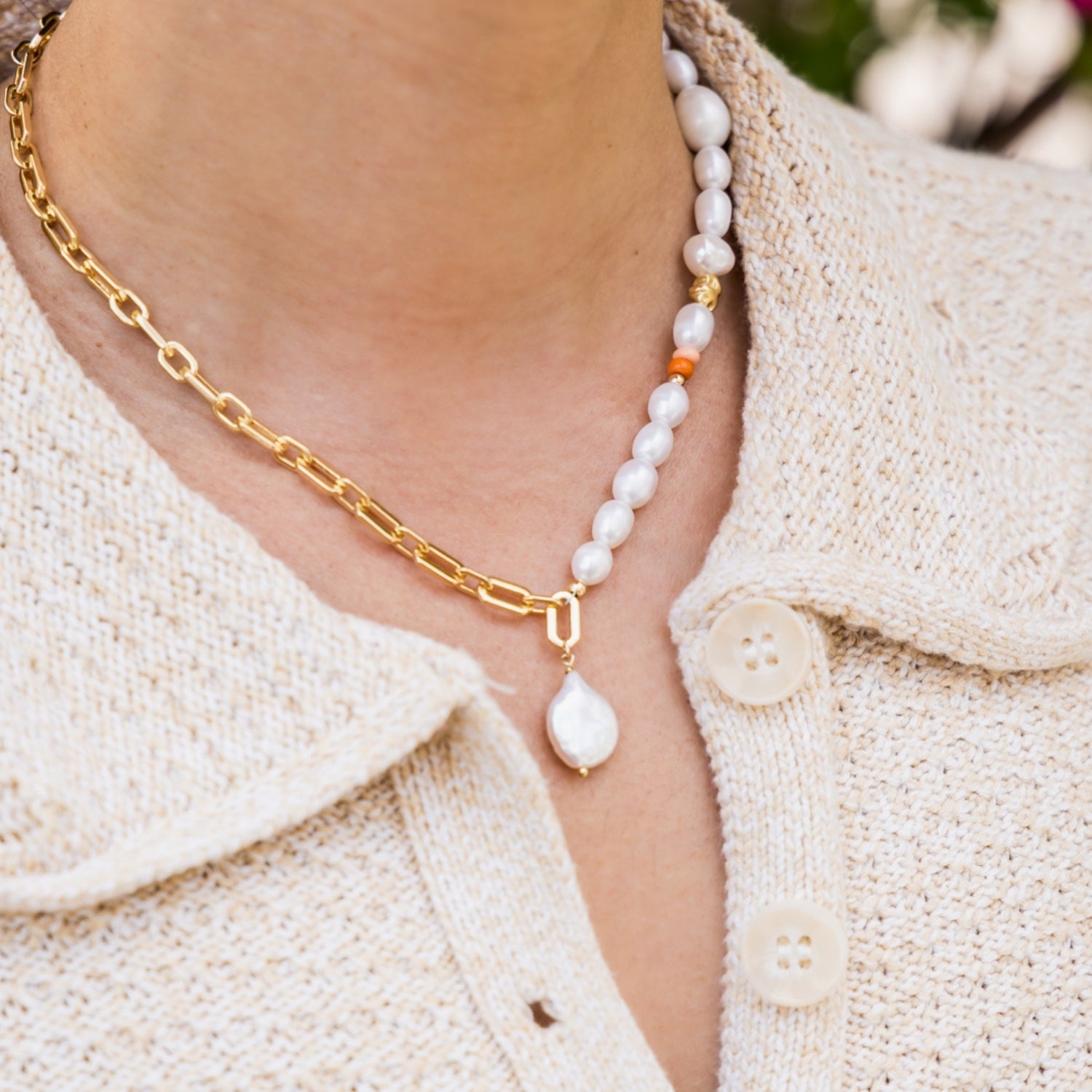 taudrey pearl pop necklace