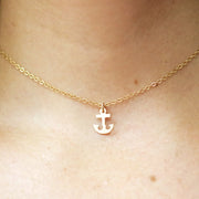 taudrey ahoy cutie gold choker anchor charm detail