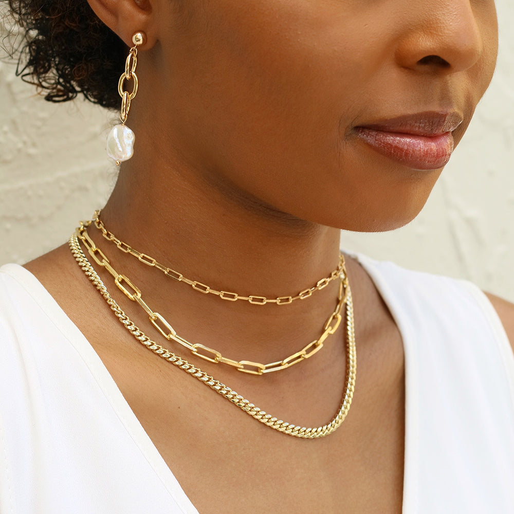 Thin gold chain hot sale choker necklace