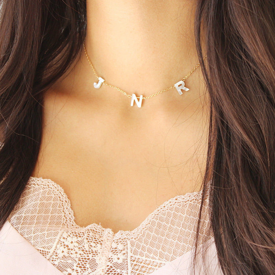  Women's Personalized Fashion Necklaces V Letter