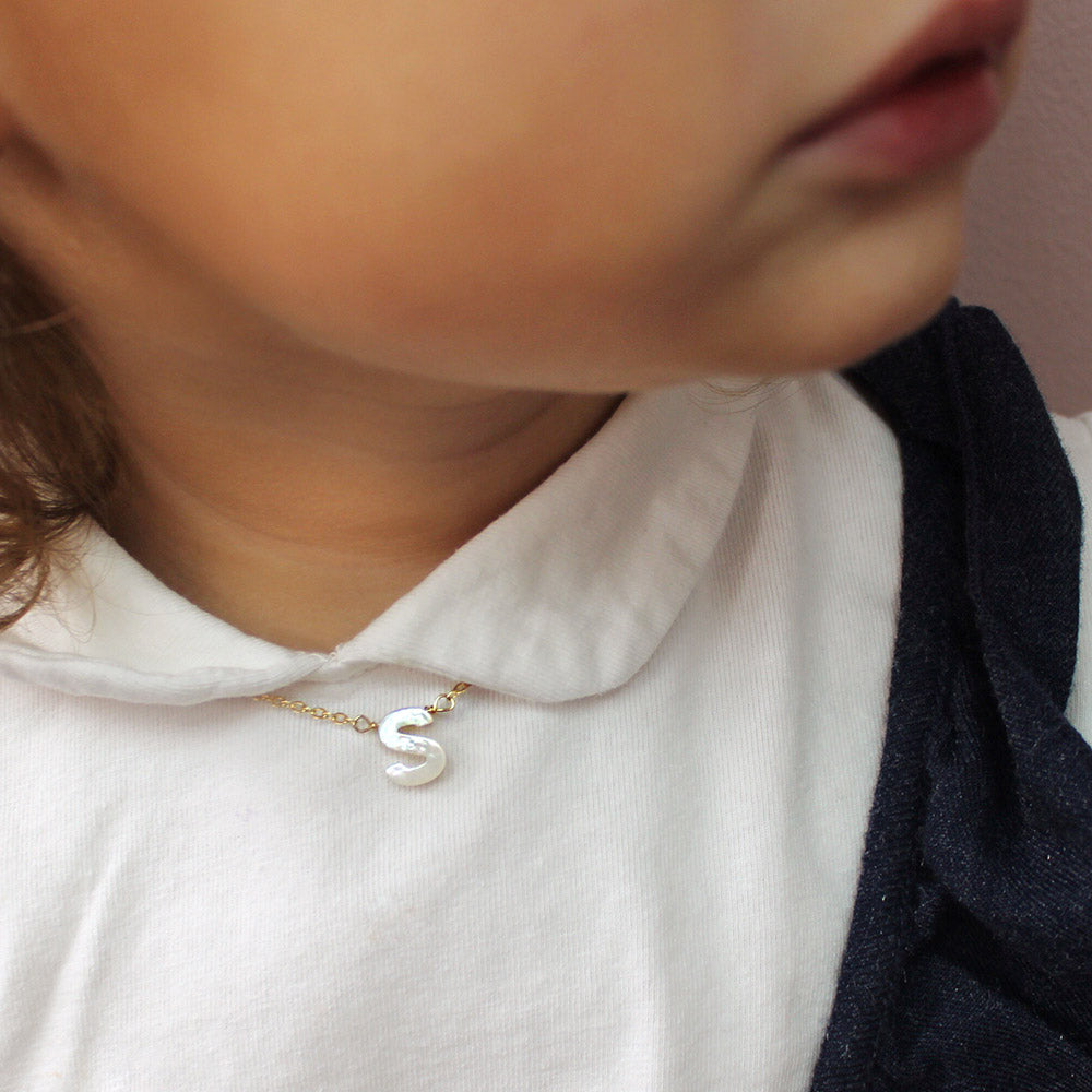 Children's hot sale letter necklace